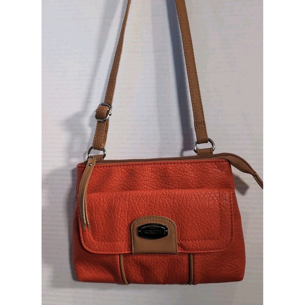 Rosetti Crossbody/Shoulder Handbag in coral/orange faux leather